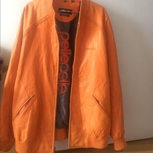 Pelle Pelle orange leather jacket
